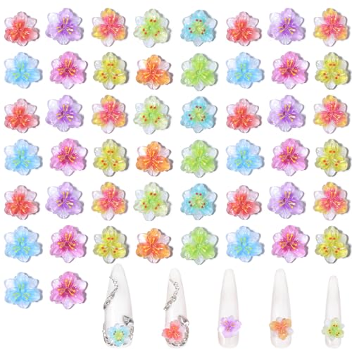 TIESOME 50 Stück 3D Blume Nagel Charms, Nägel Zubehör Charms Nägel Acryl Nail Gems Nageldesign Flower Nail Charm TIESOME 50 Stück 3D Blume Nagel Charms, Nägel Zubehör Charms Nägel Acryl Nail Gems Nageldesign Flower Nail Charm von TIESOME