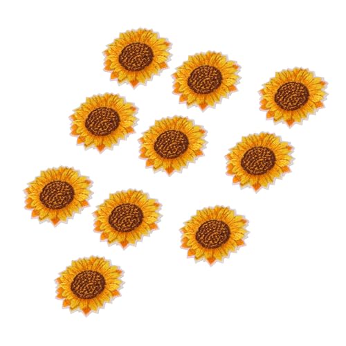 20 Stück Sonnenblumen-Aufnäher, Bestickt, Sonnenblumen-Aufnäher, 20 Stück Sonnenblumen-Aufnäher, Sonnenblumen-Muster, Zum Aufbügeln, Bestickter Aufnäher DIY-K von TIKATARER