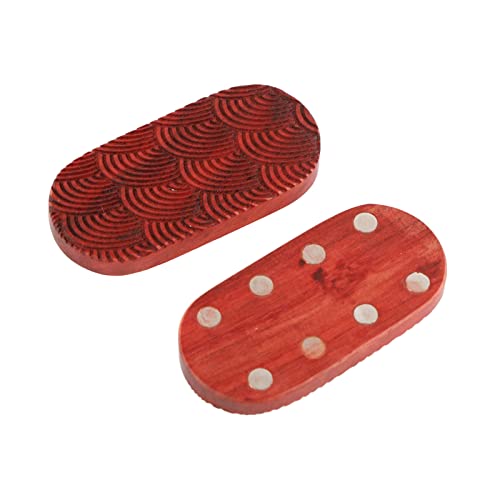 Fidget Slider, Rotes Holz Push Fidget Slider Fingertip Fidget Slider Spielzeug Hand Fidget Slider für Büro und Zuhause (Unbegrenzte Wasserwellen) von TIKATARER