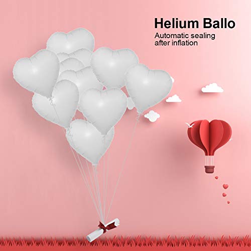 Herzballons, Hochzeitsballons, 10 Stück, Herz-Aluminium-Folienballons, Folienballons, 45,7 Cm, Partyballons für Babyparty, Hochzeit, Valentinstag, Dekorationen, Liebesballons, von TIKATARER