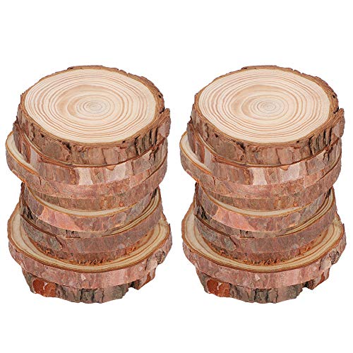 Holzringe, Holzscheiben -Ornamente mit 20 Stück Runden Holzscheiben Rund Holz für die Heimdekoration von TIKATARER