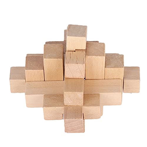 IQ-Puzzle, Puzzle-Würfel aus Holz für Erwachsene, Denksport-Spielzeug, Intelligentes Ineinandergreifendes Puzzle, Spielspielzeug, Holzpuzzle, Puzzle-Sperrspielzeug von TIKATARER