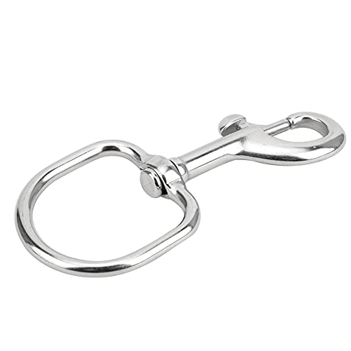 Karabinerverschlüsse, Lanyard-Clips, Edelstahl-D-Ring-Karabinerverschluss ohne Grate Zum Tauchen von TIKATARER