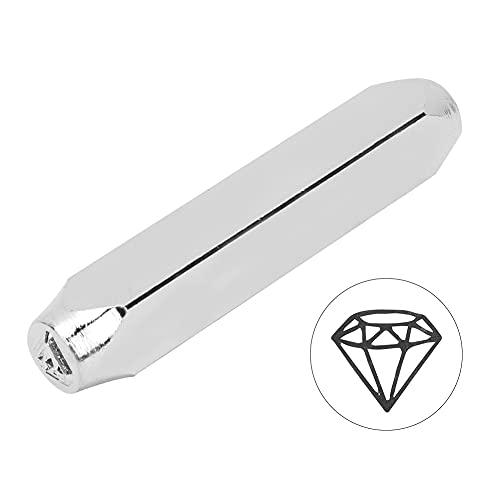 Metallstempel-Set, Metallstempel, Metallstempel aus Hochfestem Kohlenstoffstahl für Lederhandwerk ((9) Diamant) von TIKATARER