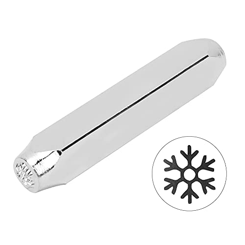 Metallstempelset, Lederstempelset Metallstempel aus Kohlenstoffstahl mit Hoher Festigkeit für Lederhandwerk ((5) Schnee) von TIKATARER