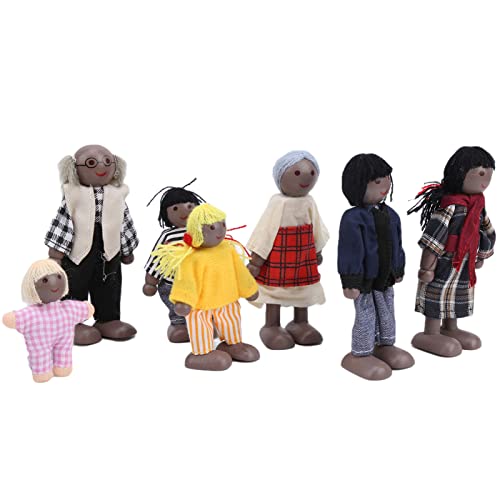 Puppenhaus-Menschen, Puppenhaus-Menschen-Figuren aus Holz, Familien-Puppenhaus-Set, Kleine Leute, Mini-Menschen-Figuren, Puppenhaus-Puppen für Vorgetäuschte Spielfiguren, von TIKATARER