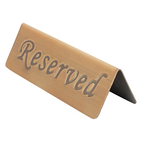 Schilder „Reservierter Tisch“, Schilder „Reservierte Sitzplätze“ für Stühle, Schilder „Reservierte Sitzplätze“, Doppelseitige Spitzen, Antik-Bronze, Edelstahl, Englisch, für von TIKATARER