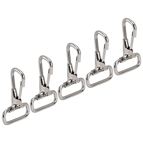 Schwebungen Schnapphaken, 5pcs Snap Hooks Heavy Duty Snap Haken Drehende Haken 304 Edelstahl -Metallklammern für Schlüsselbund mit Hundeleinenkragen 29mm von TIKATARER