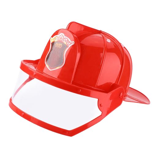 TIKATARER Feuerwehrmann-Hut, 5-teilig, für, Schutzhelm, Feuerwehrmann, Cosplay-Spielzeug, Helm, Feuerlöscher, Gegensprechanlage, Axtschlüssel von TIKATARER