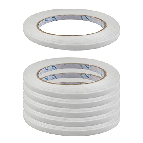 TIMESETL 6 Rollen Doppelseitiges Klebeband Schmal 6mmx30m Doppelklebeband Set Klebestreifen Doppelseitig Rolle Schmal Transparentes Double Sided Tape Bastelklebeband für Scrapbooking, Basteln von TIMESETL