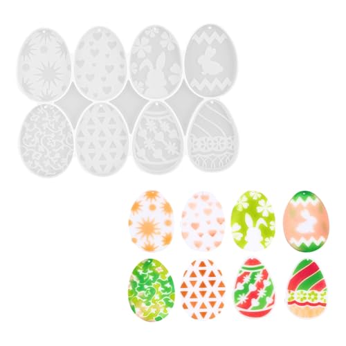 Ostereier Hase Silikonformen Gießformen Osterhase Gießformen Silikon Frühling Silikonform Osterei Gießformen Ostern Kaninchen Gießform Ostergeschenke für DIY Ostern Handwerk (Clear, One Size) von TIMIYUYU