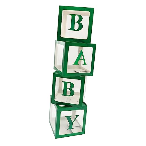 1 Satz Boxen Ballon-Box ballon box ballonbox Party-Szenendekoration Buchstabendekor klare Luftballons hochzeitsdeko Babyboxen für die Babyparty Boxen für Babyballons Papier Green TINEASUR von TINEASUR