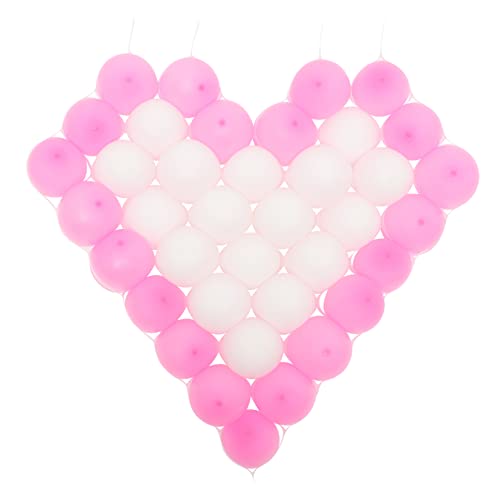 2 Sätze Hochzeits-Herz-Luftballons Hochzeitsgirlande Babyrosa Luftballons rote Luftballons wand polsterung deckenverkleidung Luftballons mit Herzrahmen Partyballons prop Plastik TINEASUR von TINEASUR