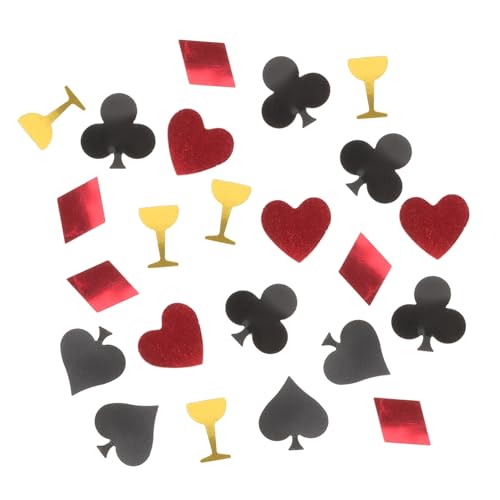 TINEASUR 1 Packung Poker-konfetti Tischdekoration Konfetti-becher Tischkonfetti Dekor Konfetti-herzen Konfetti Streuen Gamer-schreibtisch-dekor Konfetti Konfetti-würfel Plastik von TINEASUR