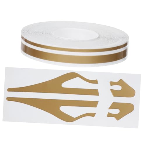 TINEASUR 1 Rolle Körperaufkleber Auto-aufkleber Bänder Körperband Aufkleber Auto Autoaufkleber Klebeband Stickbilder Universeller Auto-streifenaufkleber Karosserie Dekoration Papier Golden von TINEASUR