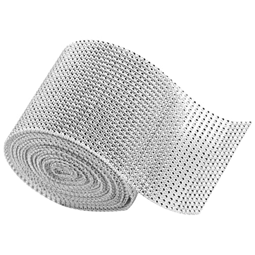 TINEASUR Rhinestone Mesh Roll 10 Yards 24 Reihen Netz Für Hochzeits Dekoration Tischdekoration Geschenkverpackung Und Bastelprojekte Glitzernde Diamant Borte Für von TINEASUR