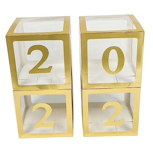 TINEASUR 1 Satz Ballon-box Zubehör Für Hochzeitsfeiern Klare Ornamente Goldschwarze Luftballons Hochzeitsballons Abschlussfoto-requisiten Babyballons Blumenparty-zubehör Golden Papier von TINEASUR