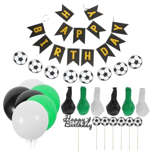 TINEASUR 1 Satz Dekorationen für Fußballpartys Sportdekor Kuchendekoration kindergeburtstags dekoration party sachen Zubehör für Fußballpartys Party-Banner Aluminiumfolie Colorful von TINEASUR