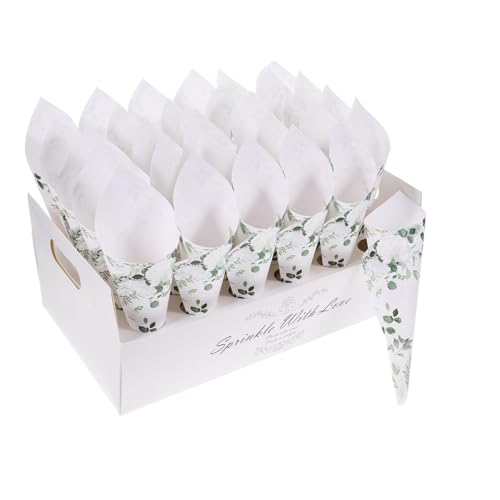 TINEASUR 1 Satz Hochzeitspapierprodukte Halter Für Konfettikegel Konfetti-halter Bonbontüten Aus Papier Konfetti-kegeltablett Halter Für Getrocknete Blumen Konfetti-papierkegel Kraftpapier von TINEASUR