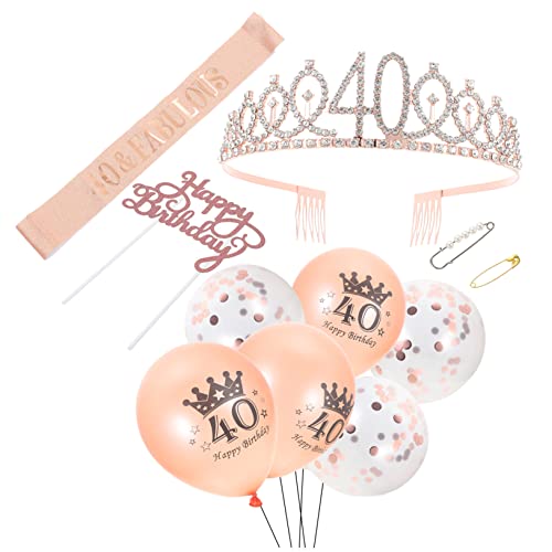 TINEASUR 1 Set Geburtstags Schultergurt Set Hochzeitsdekoration Zahlenballons Roségold Anzug Alles Zum Geburtstag Zahlenballons Partyballons Roségold Dekorationen von TINEASUR