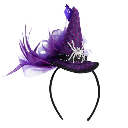 TINEASUR 1 Stück Spinne Kinder Stirnband Haargummis Kinder Mini Haarbänder Halloween Haarspange Halloween Stirnband Für Mädchen Halloween Kopfschmuck Halloween Hut Polyester von TINEASUR