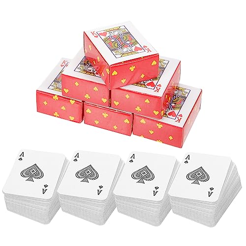 TINEASUR 10 Sets Miniatur Pokerkarten Kompaktes Kartenspiel Für Kinderpartys Reisespiele Und Mitgebsel Perfekt Für Kleine Spielrunden Und Für Jungen Und ädchen von TINEASUR