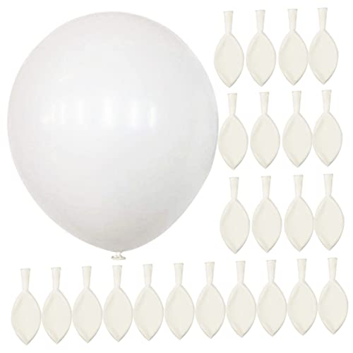 TINEASUR 100 Stück 10 Runder Weißer Ballon Hochzeitsballons Bulk-hochzeitsdeko Runder Ballon Mattweiße Luftballons Weiße Matte Ballons Weiße Geburtstagsballons Weißer Ballonbogen Emulsion von TINEASUR