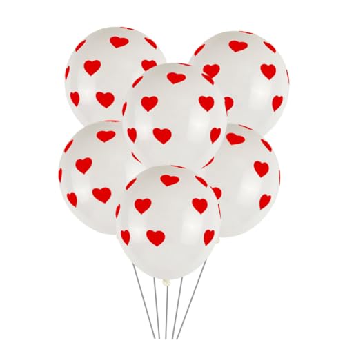 TINEASUR 100 Stück Kreative Luftballons Herzform Bedruckte Dekoration Für Hochzeit Valentinstag Und Partys Ideal Partyzubehör Für Romantische Anlässe Und Feiern von TINEASUR