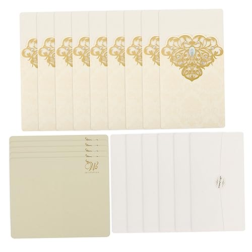 TINEASUR 10st Umschlag Hohle Einladung Hallo Einladungskarten Einladungskarte Zur Hochzeit Einladungskarten Zur Hochzeit Pailletten-einladungstasche Hohle Rosentasche Spezialpapier Weiß von TINEASUR