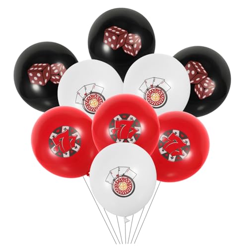 TINEASUR 12St hochzeitsballons hochzeits ballons party dekoration balloon wasserballon Glücksspielballon Club-Ballon-Poker-Ballon Dekorative Luftballons -Ballons Partyballon Plastik von TINEASUR