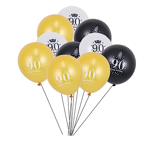 TINEASUR Konfetti Luftballons Set Für Geburtstagsfeiern Und Jubiläen Dekorative Ballons Mit Zahlen Für 90 Geburtstag Partybedarf Und Feierlichkeiten von TINEASUR