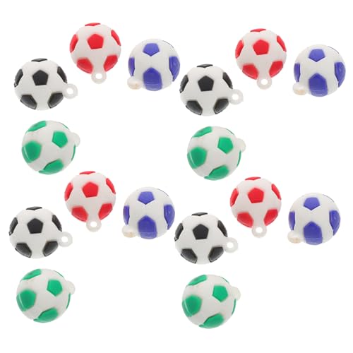 TINEASUR 16St Fußball-Anhänger Blattanhänger zur Schmuckherstellung Fußballgeschenke Fußball Anhänger Fußball Charms Fußball-Sport-Charme Sportperlen für Armbänder PVC-Weichkleber von TINEASUR