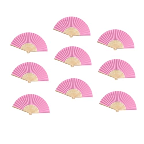 TINEASUR 18 Stk Cartoon-Fan Handpapierfächer rosa Fächer handlicher Mini- Faltfächer Mini- kinder fächer kinderfächer fächer pink tragbarer Papierfächer Kinderfans Bambus von TINEASUR