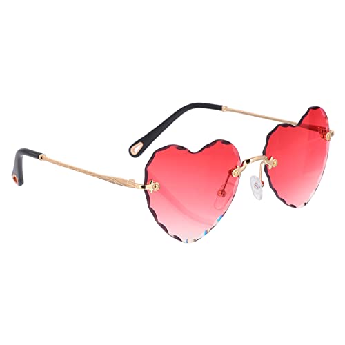 TINEASUR 1Stk Sonnenbrille pctg ergonomische sonnenschutzbrille uniclue pferdeparty rahmenlose brille Geburtstagsparty-Brille Modebrillen für Frauen modische Brille schnapsgläser Metall rot von TINEASUR