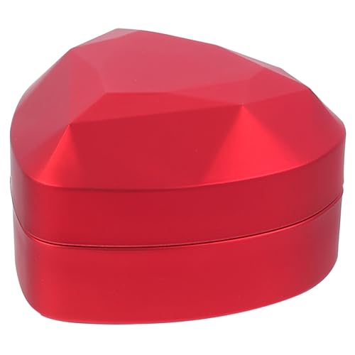 TINEASUR 1stk Herz Licht Schmuckschatulle Fingerring Etui Schmuck-organizer-fach Ringetui in Herzform Schmuckhalter Verlobungsring Hochzeitsversorgung Antragsring Led-leuchten Rot von TINEASUR