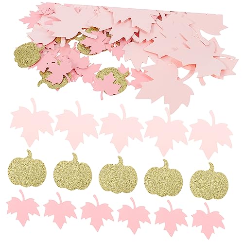 TINEASUR 2 Packungen Ahorn Kürbis Konfetti Herbstblätter Konfetti Babyparty Ahornblatt Konfetti Herbst Tischstreuer Babyparty Konfetti Für Tische Ahornblätter Konfettipapier von TINEASUR