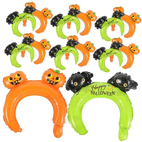 TINEASUR 20St Aufblasbare Halloween-Stirnbänder Halloween-Haarreifen aufblasbare Hüte halloween sale halloween haarschmuck stirnband Ballongas Partyzubehör Partygeschenke Aluminiumfolie von TINEASUR