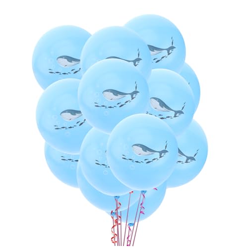 TINEASUR 20st Ballon Partyschmuck Blaues Dekor Delphin-dekor Emulsion Blue von TINEASUR