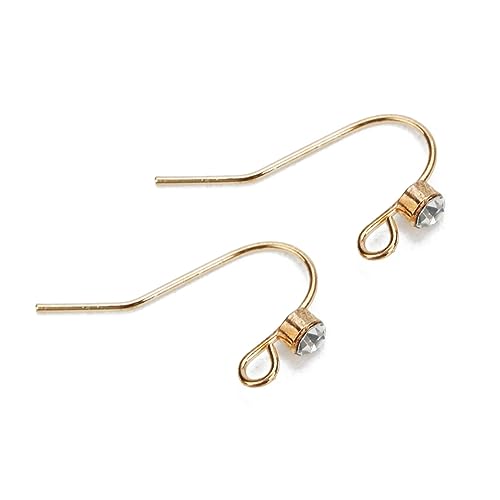 TINEASUR 20st Diy Ohrhaken Diy Ohrringe Haken Perlensets Ohrring Angelhaken Halskette-kit Handschmuck Zubehör Für Ohrschmuck Erkenntnisse Zu Ohrringhaken Drahthaken Für Ohrringe Golden von TINEASUR