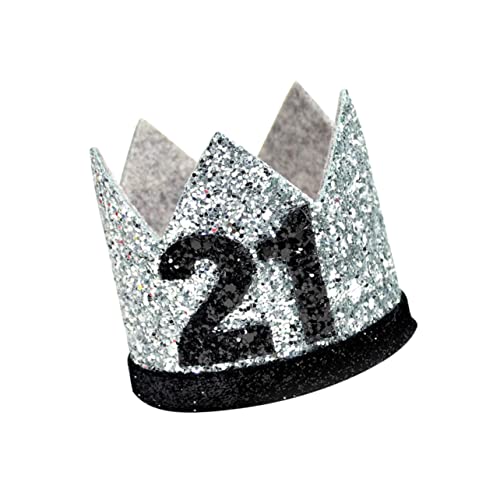 TINEASUR 21 Geburtstagshut Geburtstagsfeier -Geburtstagsmütze dummer Hut Geburtstagskrone aus Filz party accessoires birthday crown Mini-Hut Geburtstagskappe Kronenhut zum Geburtstag von TINEASUR