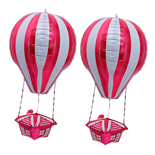 TINEASUR 2st Ballon Fliegendes Spielzeug Heißes Dekor Flugzeug Spielzeug Flugzeugspielzeug Für Kinder Wolken Für Die Decke Deckendekoration Babyspielzeug Kalibrator De Aluminiumfolie Rot von TINEASUR