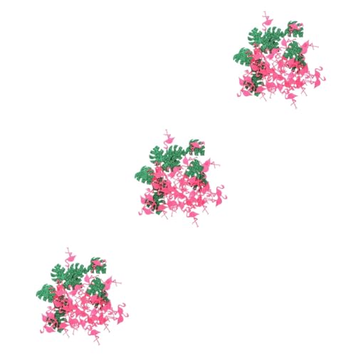 TINEASUR 3 Stück 1 Flamingo-konfetti Weihnachtskonfetti Zum Basteln Konfetti-dekor Füllen Hochzeitsdekorationen Für Die Zeremonie Hawaii Tropische Partydekoration Konfetti Nicht Gewebt von TINEASUR