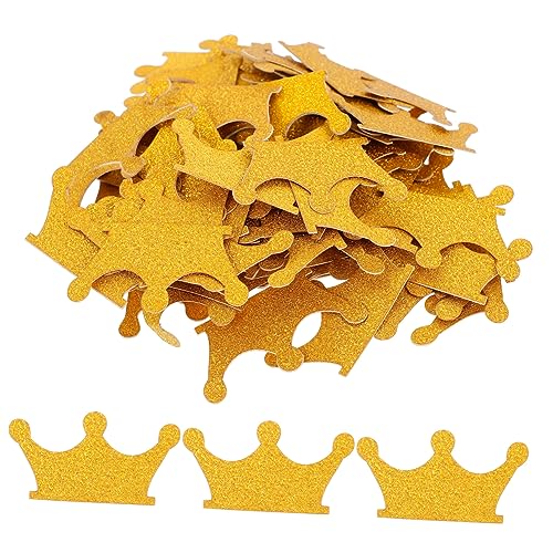 TINEASUR 300St Kronenparty Konfetti jahrestag bastelzeug party supplies runde Aufkleber tisch dekorative konfettis hochzeitsdeko dekoration Geburtstagsfeier Konfetti Krone Konfetti Golden von TINEASUR