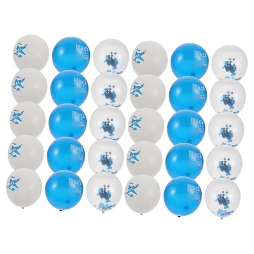 TINEASUR 30st Ballonanzug Blauer Ballon Transparente Luftballons Blaue Luftballons Buchstaben Bedruckte Luftballons Transparenter Ballon Luftballons Zu Hause Partyballons Emulsion von TINEASUR