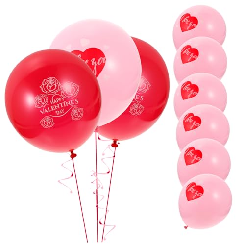 TINEASUR 36pcs Happy Valentinstag Balloons Party Luftballons Hochzeit Romantische Dekoration von TINEASUR