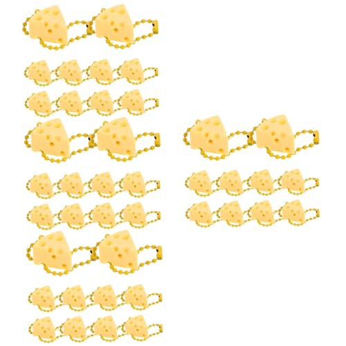 TINEASUR 40 Stk Käseornamente käseform käse-geschenkideen Mini-Food-Charms süßer Lebensmittel-Schlüsselanhänger dekoration Schlüsselbund Anhänger Schlüsselanhänger süßer Anhänger Plastik von TINEASUR