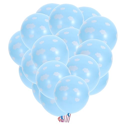 TINEASUR 50 Stück 12 Ballons Bedrucken Blaue Luftballons Riesenballon Ballongirlandenstreifen Flackern Geburtstag Luftballons Schnelle Ballons Ballonbogen Zahlenballons Dekorationsfest Blue von TINEASUR