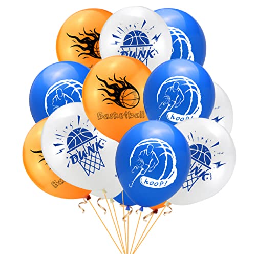 TINEASUR 50 Stück Basketball-druckballon Basketball-ballon Dekorationen Für Sportpartys Fußballballons Basketball- Sportballons Sportballon-kit Ballon Zum Thema Basketball Orange von TINEASUR