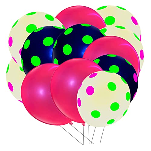 TINEASUR 50 Stück Dekoration Mit Neonballons Neon-partyballon Fluoreszierende Schwarzlichtballons Schwarzlichter Für Punktballons Blasendekorationen Leuchtende Ballons Dekorationen Emulsion von TINEASUR