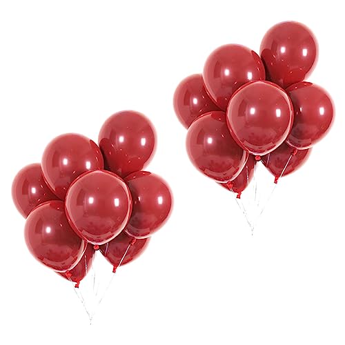 TINEASUR 50 Stück doppelter roter Ballon hochzeitsballons hochzeits ballons party accessoires Ballon vorschlagen Hochzeitsbedarf Party-Layout-Requisite Hochzeitsdekoration natürliches Latex von TINEASUR